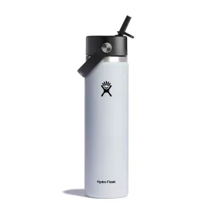 24 oz Wide Mouth Bottle with Flex Straw Cap