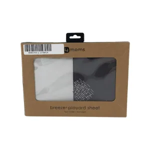 4moms Breeze Playard Sheet Bundle, White & Grey