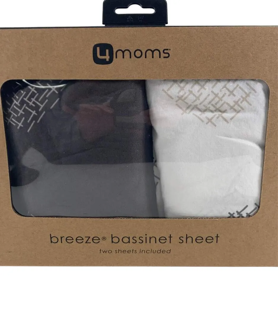 4moms Breeze Playard Sheet Bundle, White & Grey
