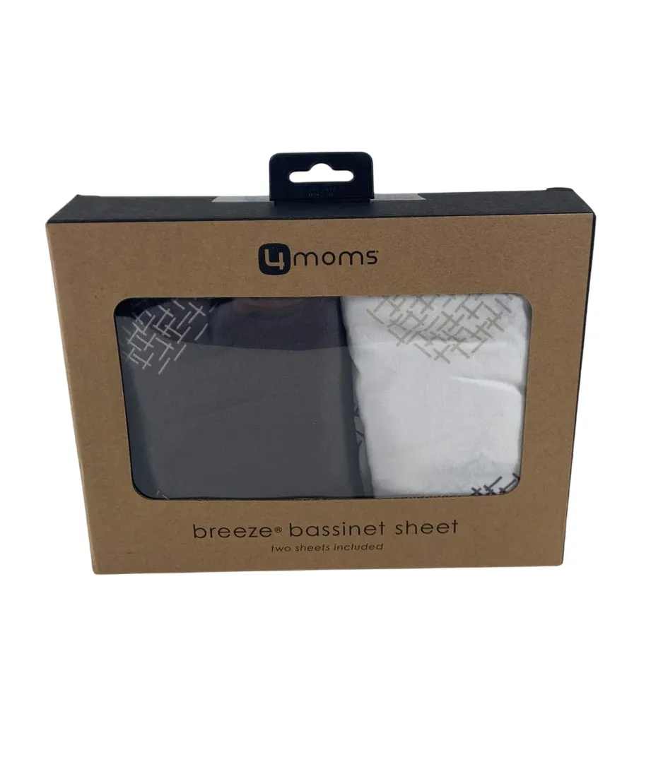 4moms Breeze Playard Sheet Bundle, White & Grey