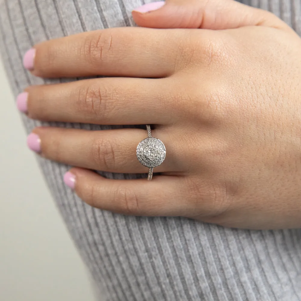 9ct White Gold 1/2 Carat Diamond Ring