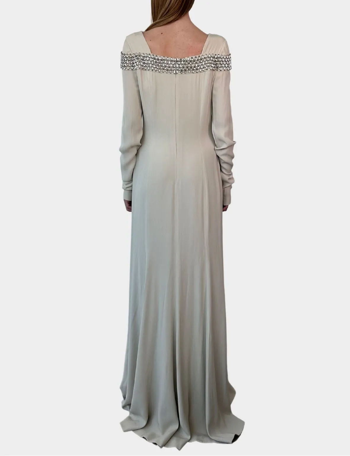 Abito Lungo In Maglia Dust Grey