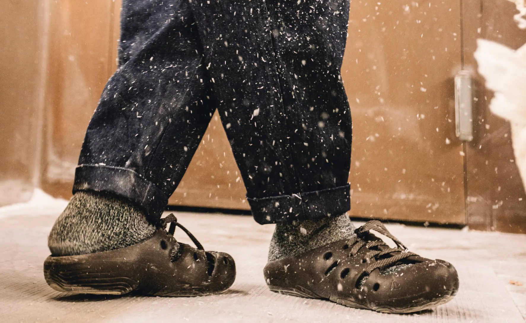 All Gender Yogeez Clog x Pilgrim Surf   Supply  |  Chocolate Brown/Whisper White
