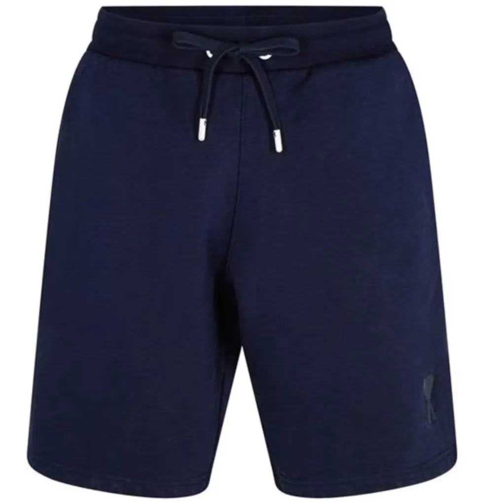 AMI Paris Navy Logo Sweatshorts