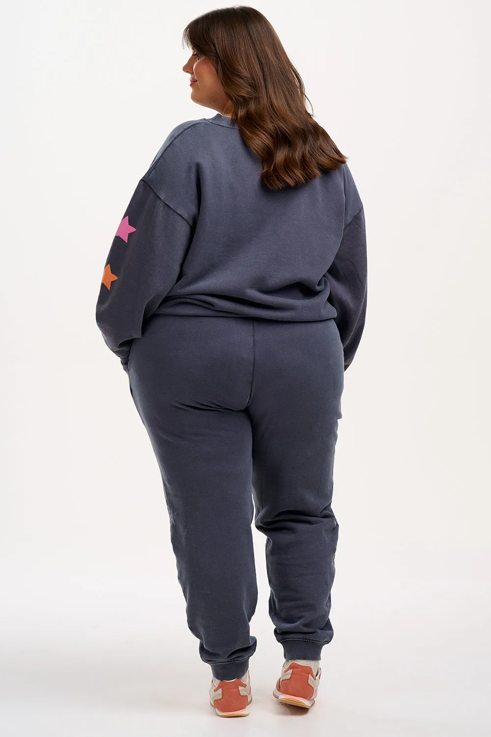 Ashley Joggers - Washed Charcoal. Star Detail