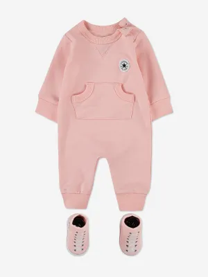 Baby Girls Lil Chuck Romper Set in Pink
