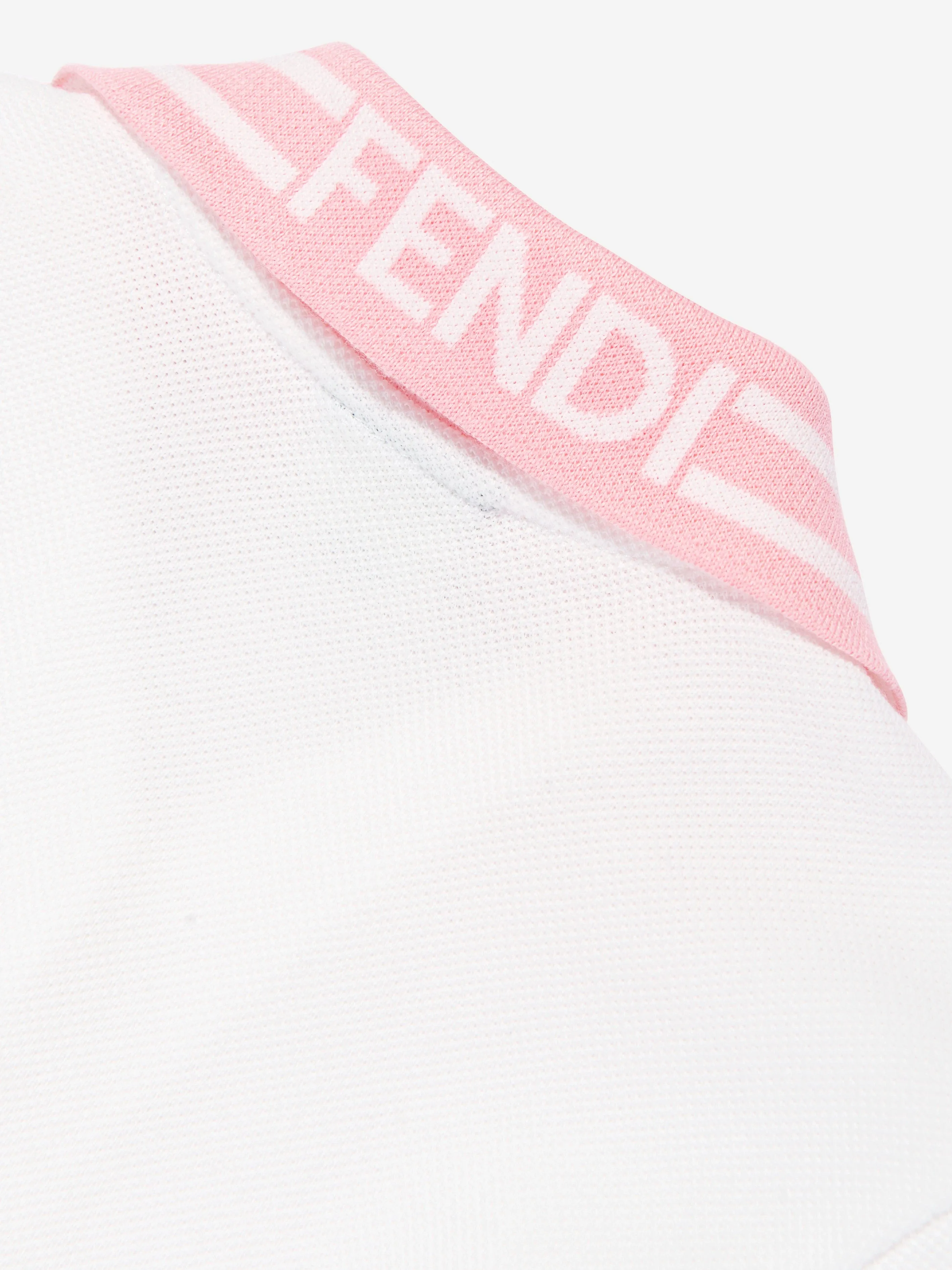 Baby Girls Piqué Polo Dress in White
