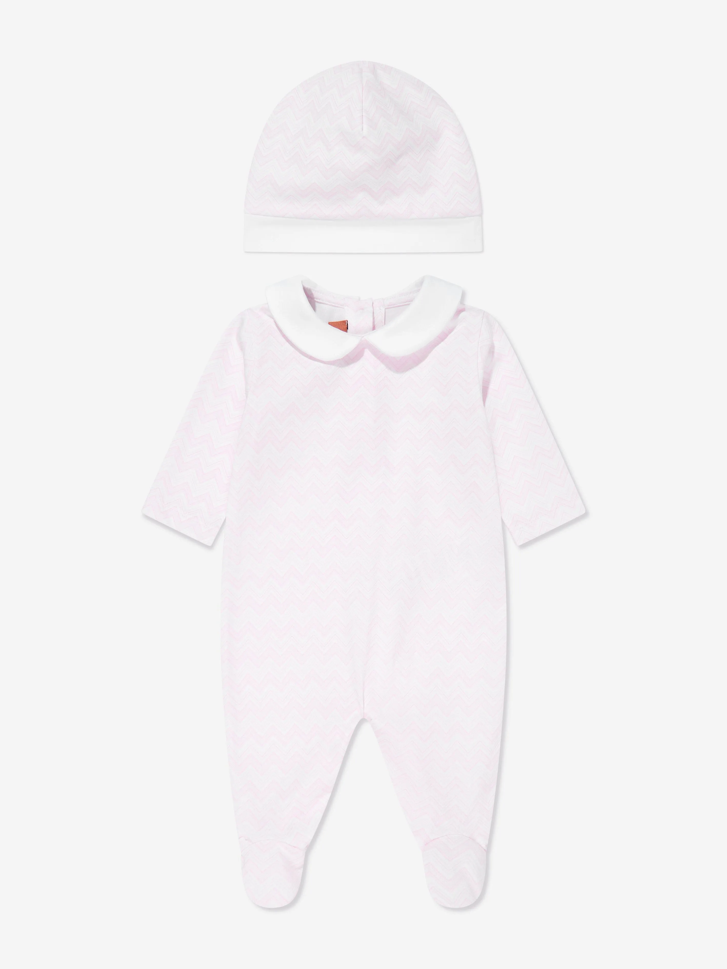 Baby Girls Zigzag Babygrow Set in Pink