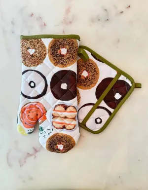 Bagels Mitt   Pot Holder Set