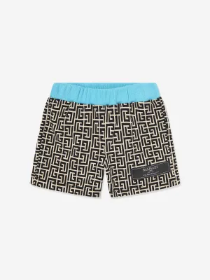 Balmain Baby Boys Mongram Shorts in Multicolour