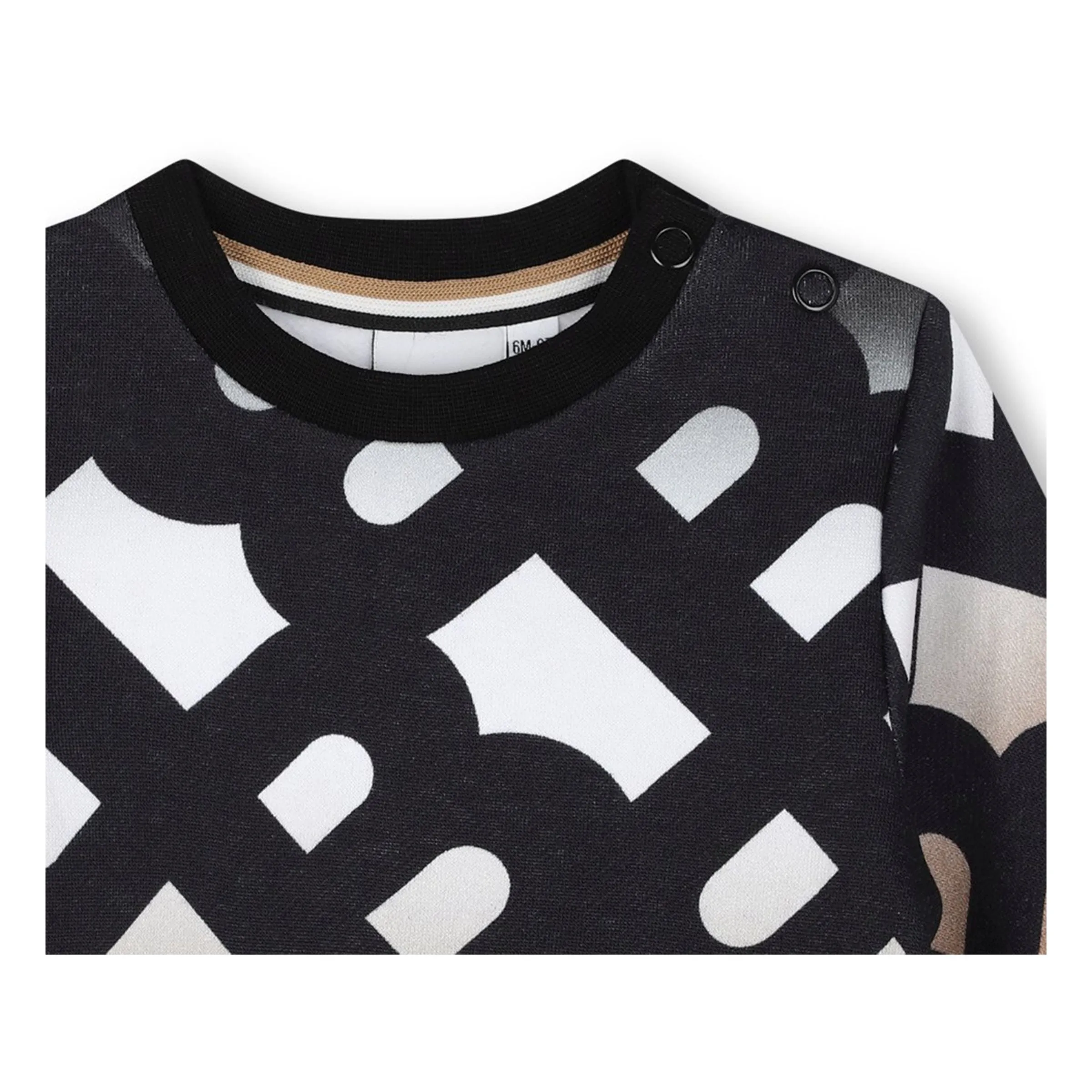 Black AOP Logo Sweatshirt