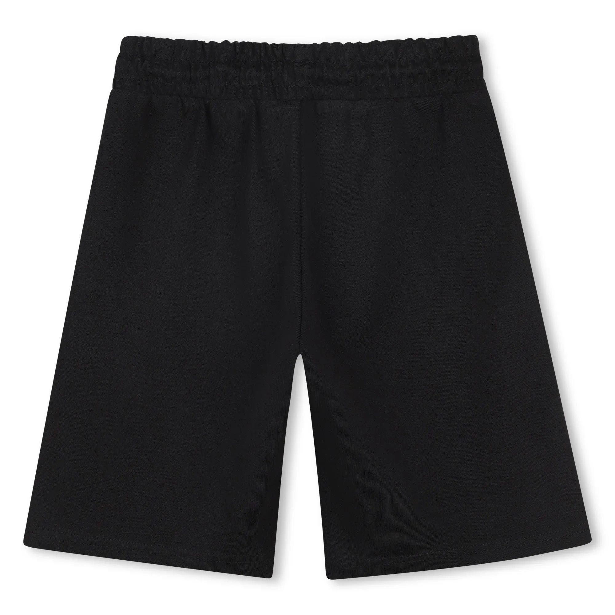 Black Beige Polo Textile Shorts Set