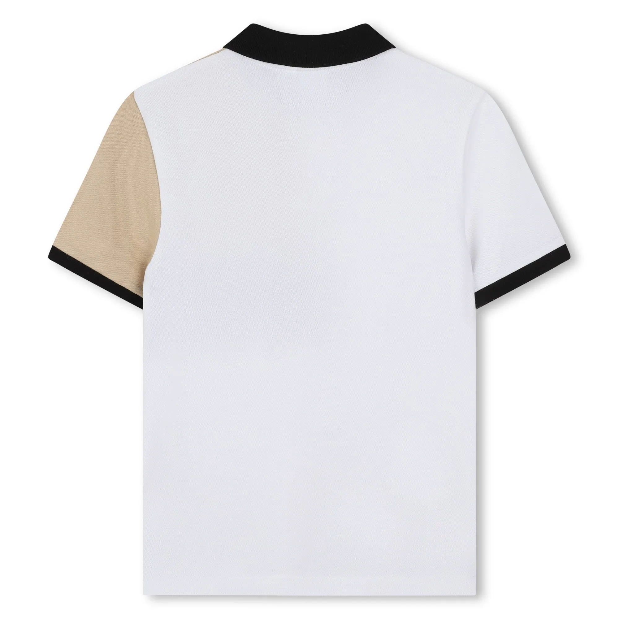 Black Beige Polo Textile Shorts Set