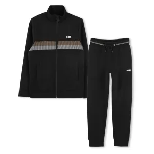 Black Jacket & Trousers Sports Outfit Set