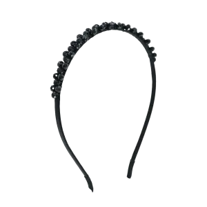 Black Onyx Clover Headband