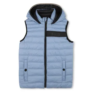 Blue Reversible Logo Puffer Vest