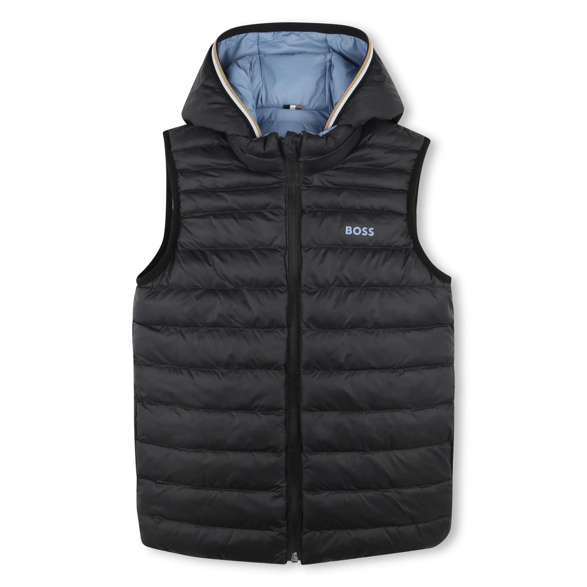 Blue Reversible Logo Puffer Vest