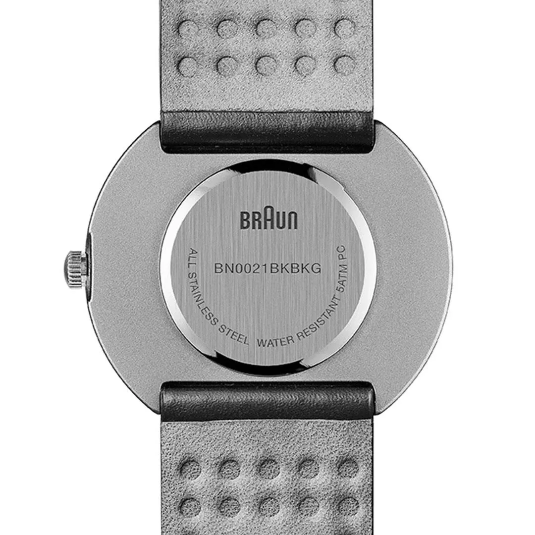 BN0021 Braun gents classic watch - black dial and black leather strap