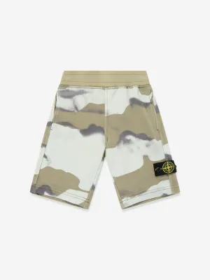 Boys Camo Logo Shorts in Blue