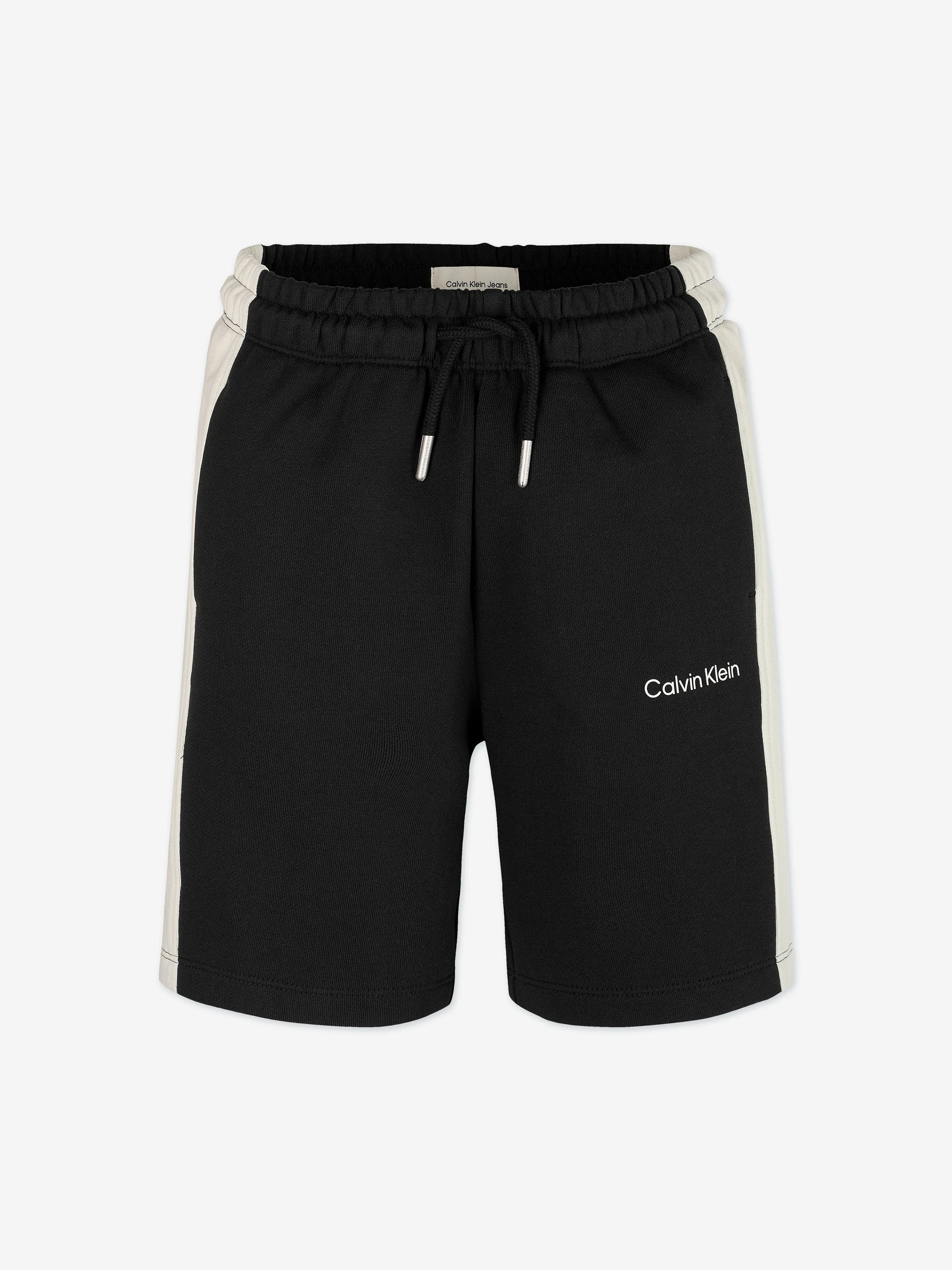 Boys Colourblock Relaxed Shorts in Black