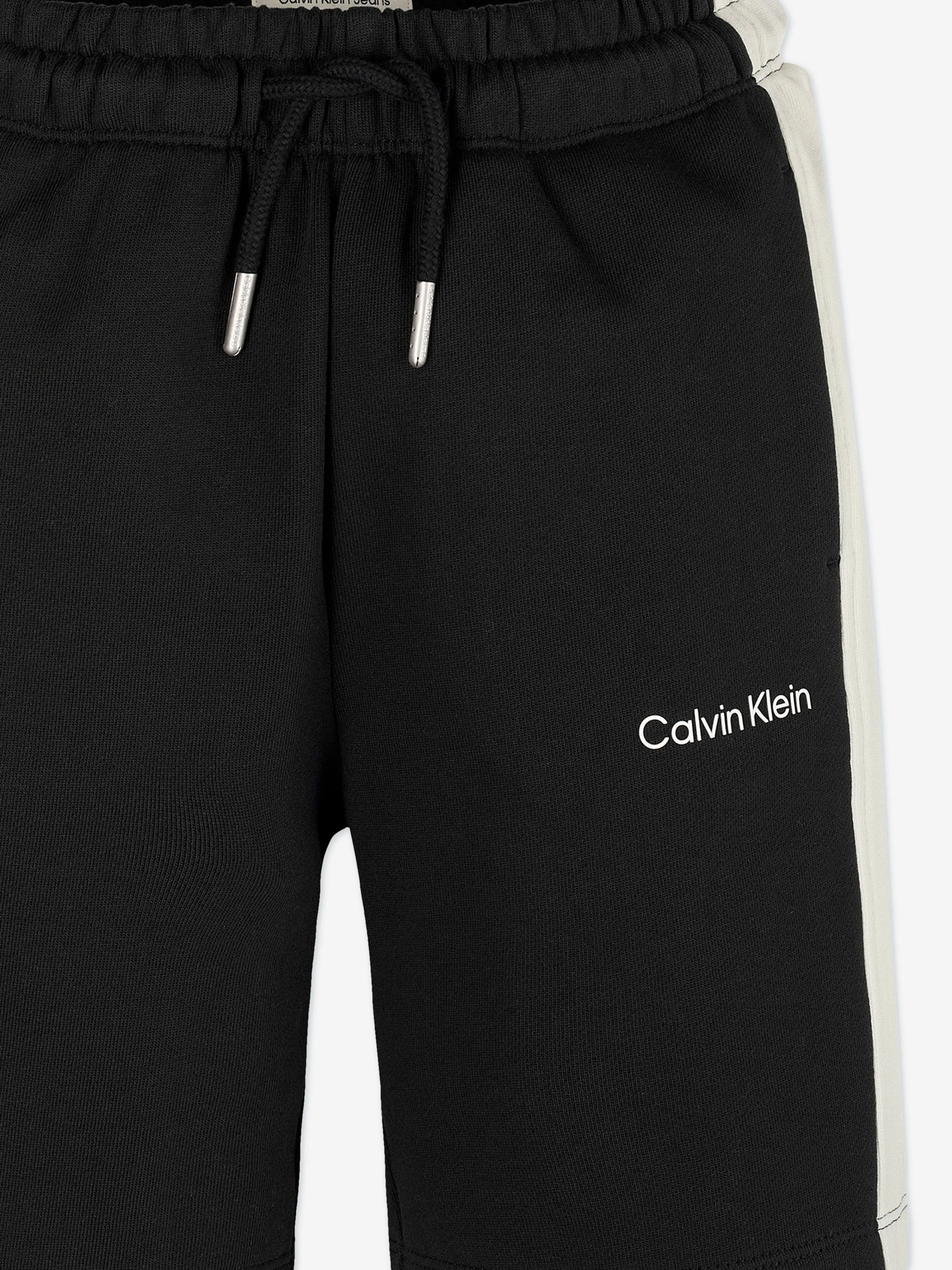 Boys Colourblock Relaxed Shorts in Black