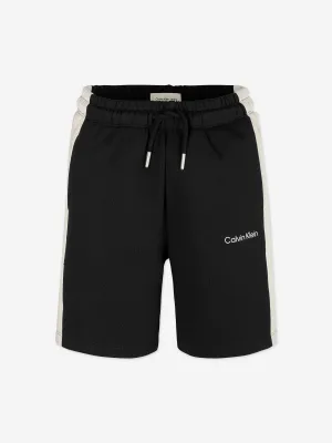 Boys Colourblock Relaxed Shorts in Black
