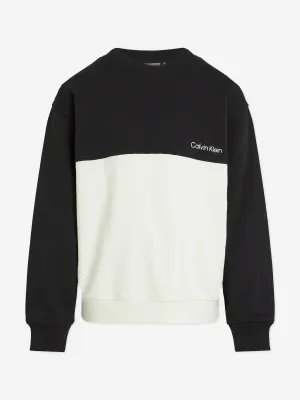 Boys Colourblock Sweatshirt in Black