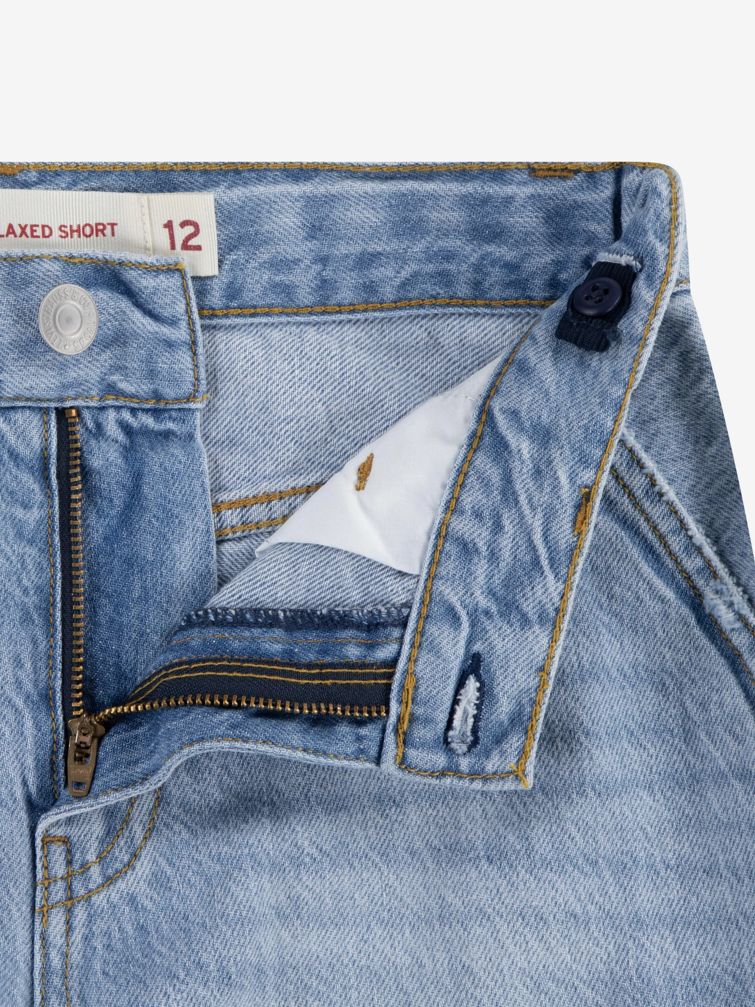 Boys Denim Cargo Shorts in Blue