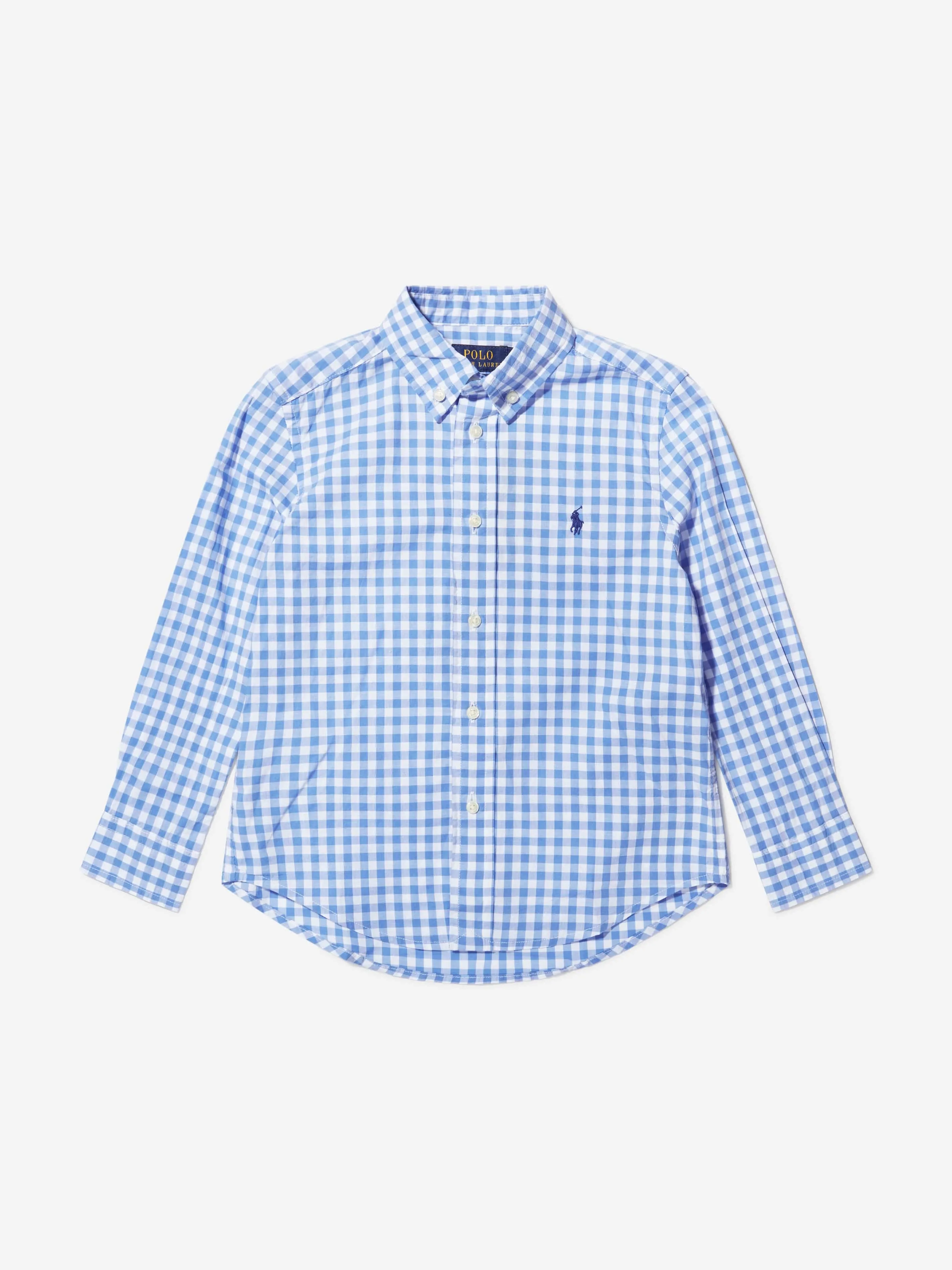 Boys Gingham Shirt in Blue