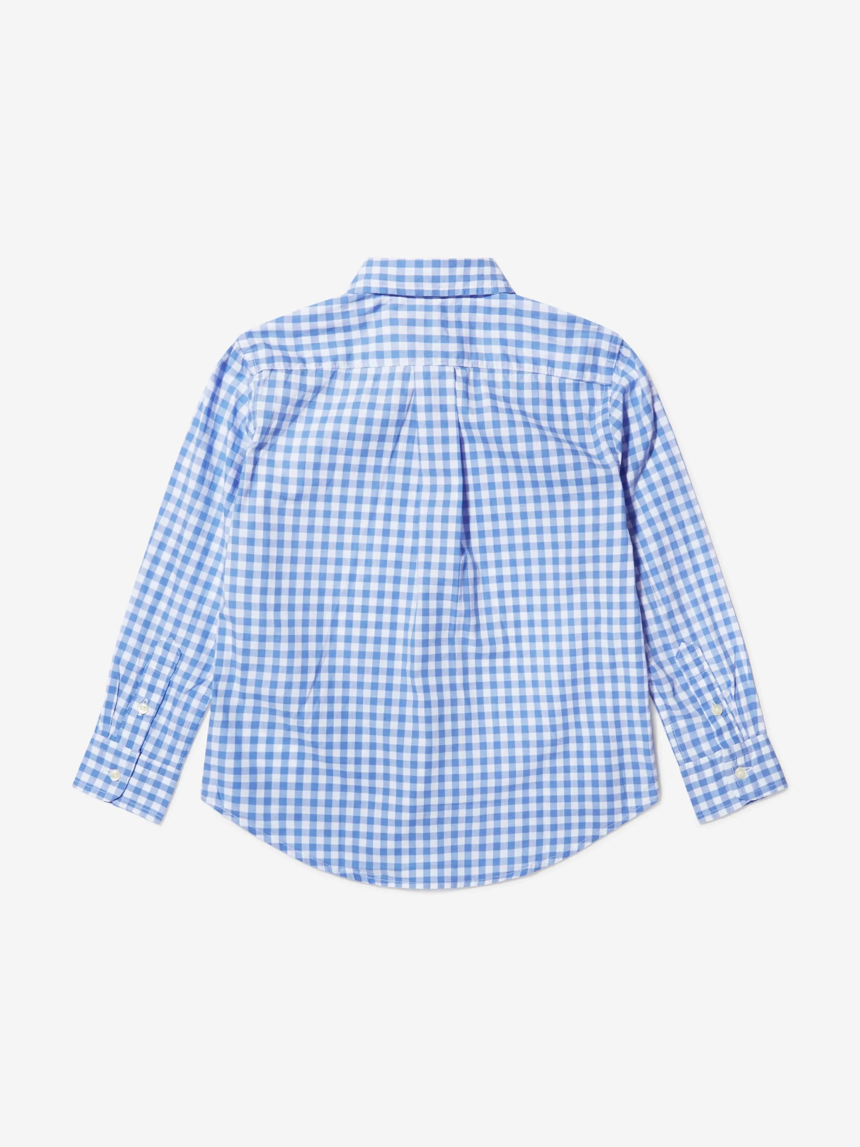Boys Gingham Shirt in Blue