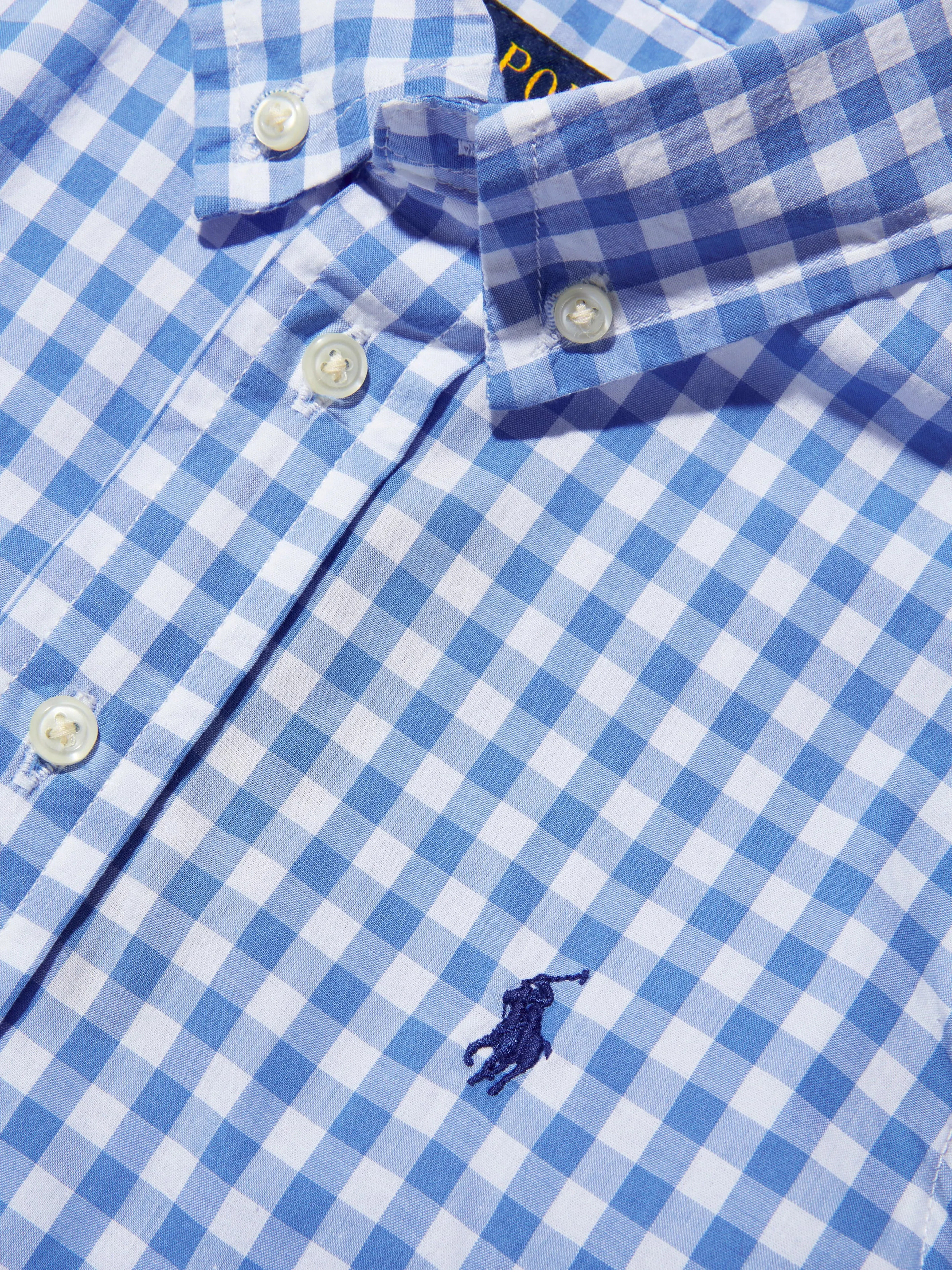 Boys Gingham Shirt in Blue