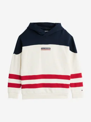 Boys Monotype Striped Hoodie in Multicolour