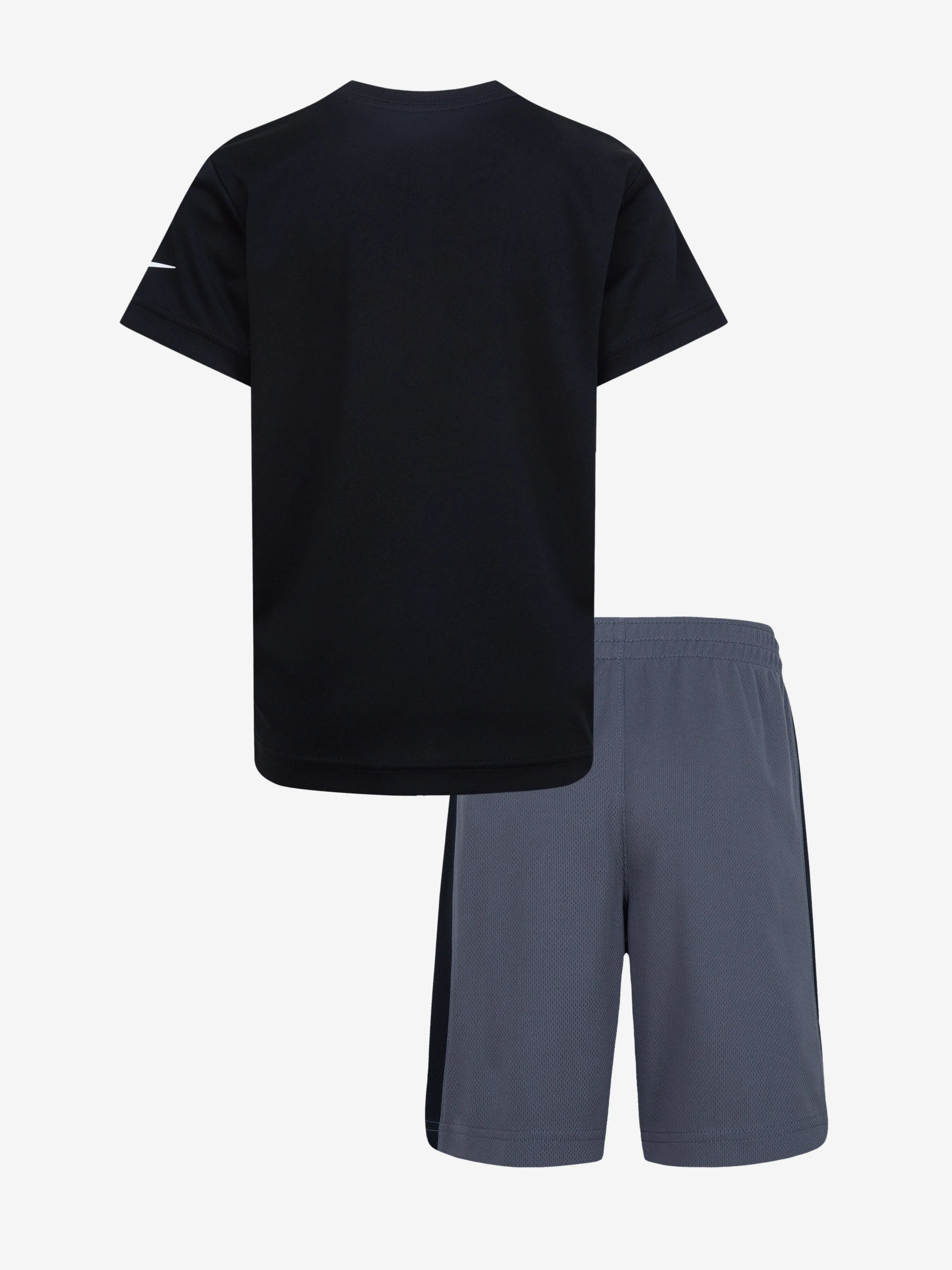 Boys Swoosh T-Shirt and Shorts Set in Grey