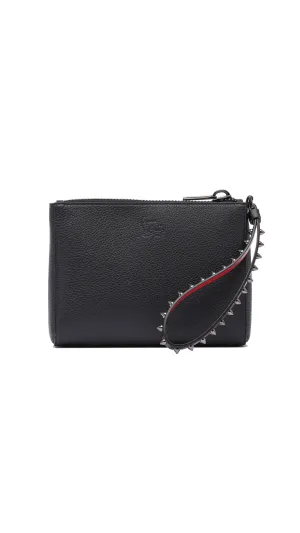 Cabata Mini Soft Calf Leather Pouch - Black