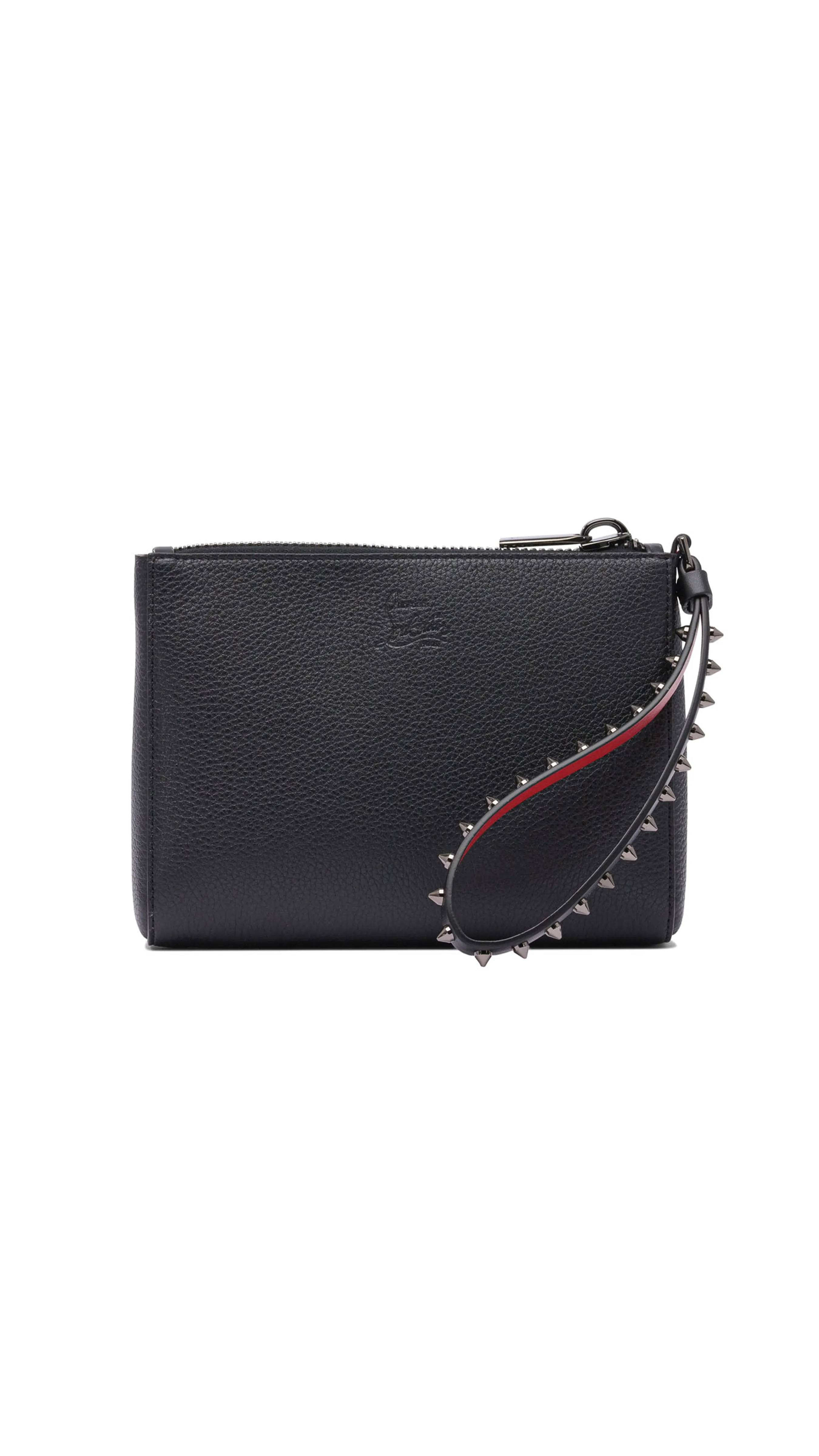 Cabata Mini Soft Calf Leather Pouch - Black