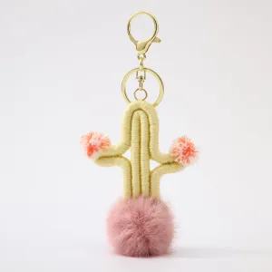 Cactus Bag Charm Yellow