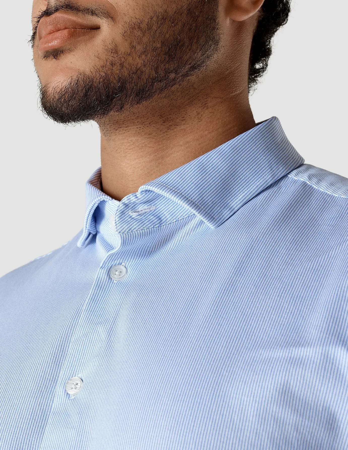 Classic Shirt Light Blue Stripes Regular