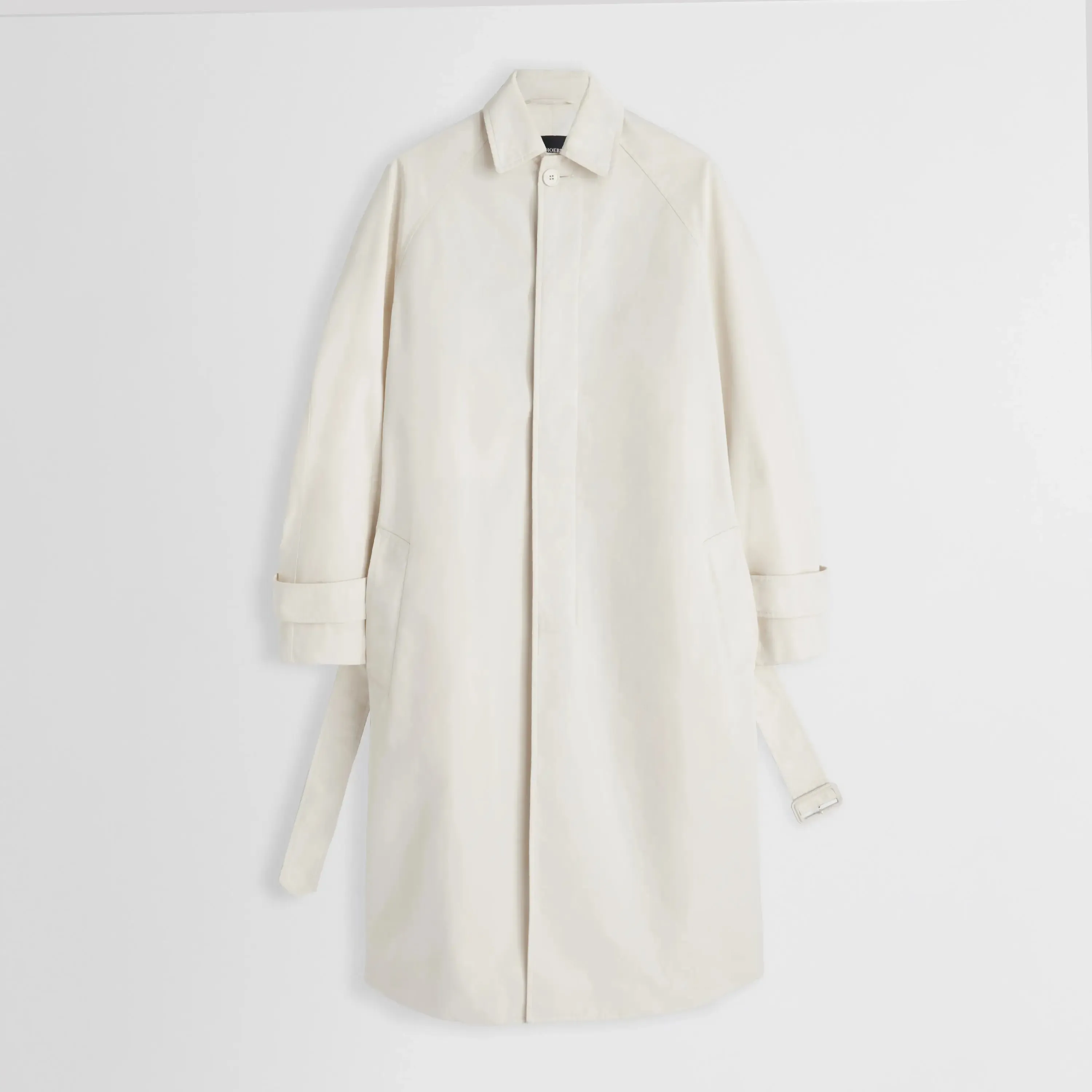 COMFY CAR COAT | white blonde technical twill