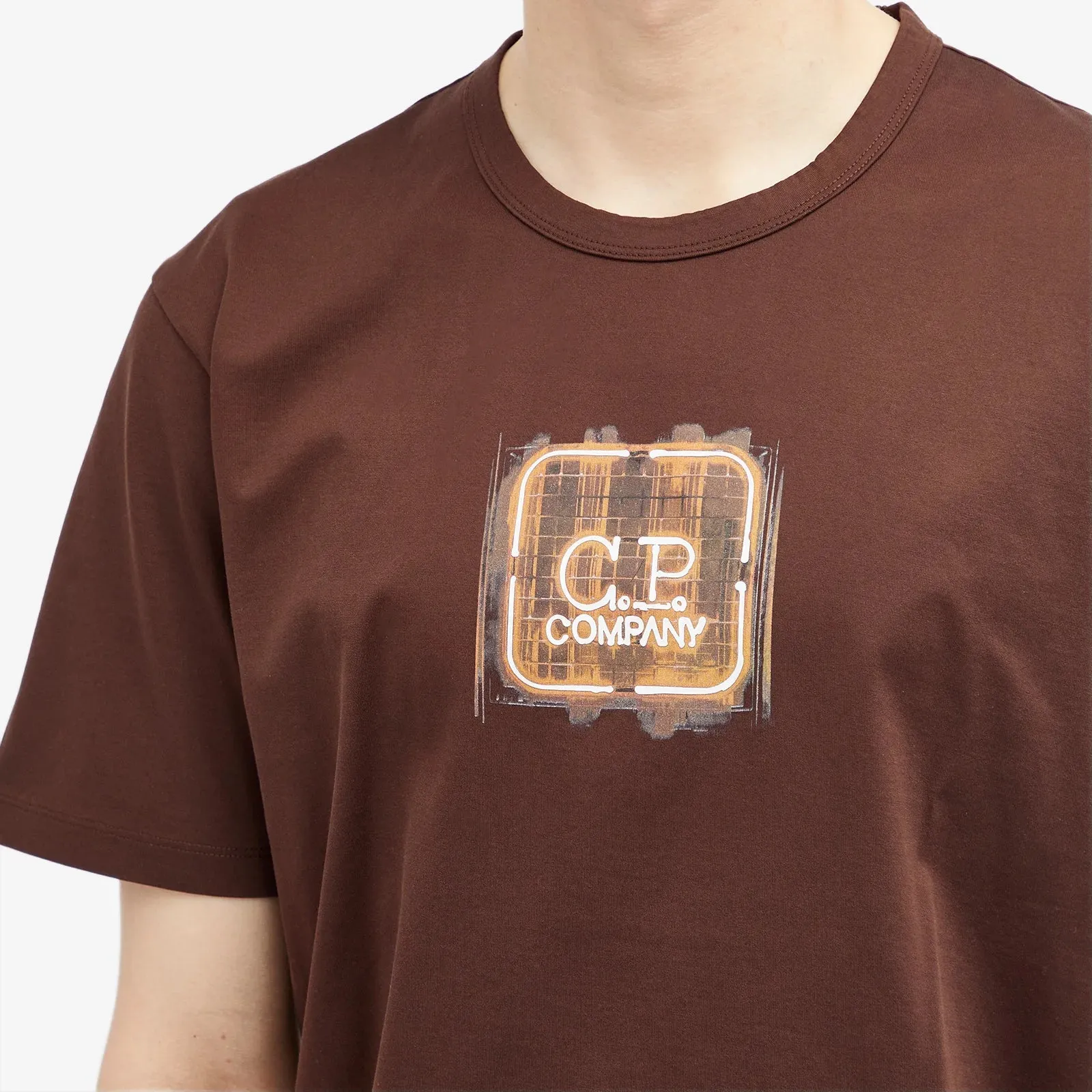 CP Company Brown Logo T-Shirt