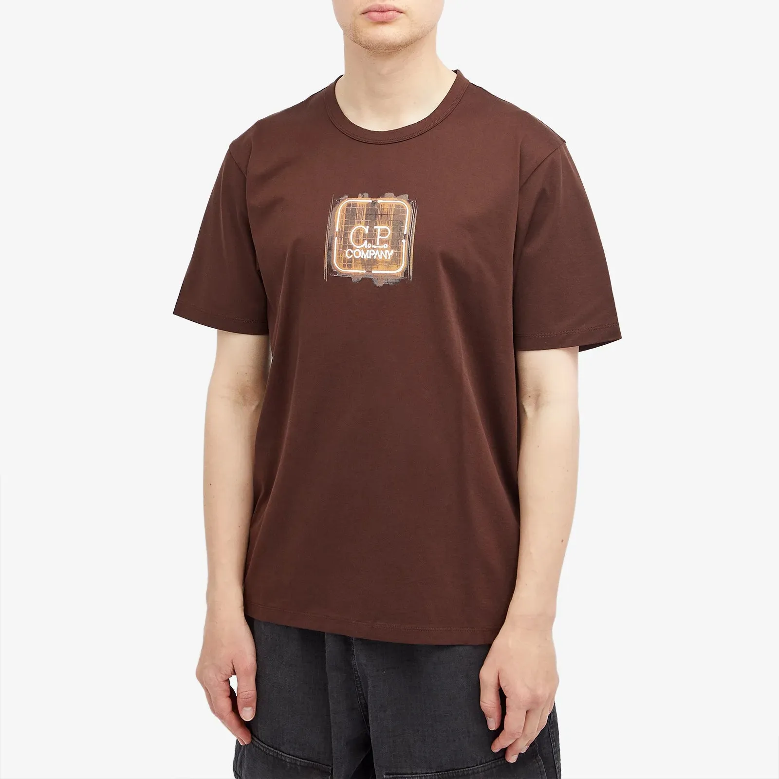CP Company Brown Logo T-Shirt