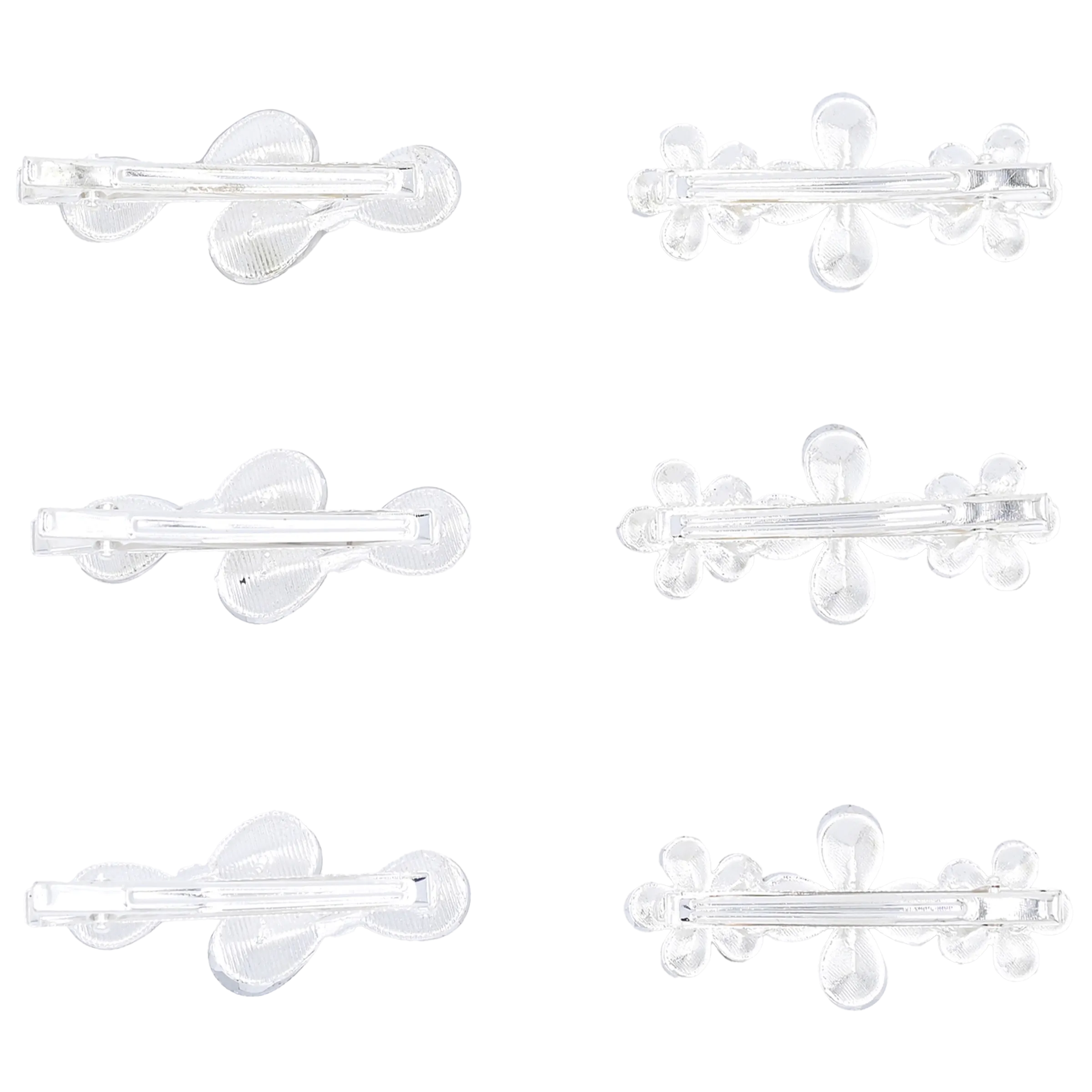 Crystal Droplet & Flower Hairclip Set