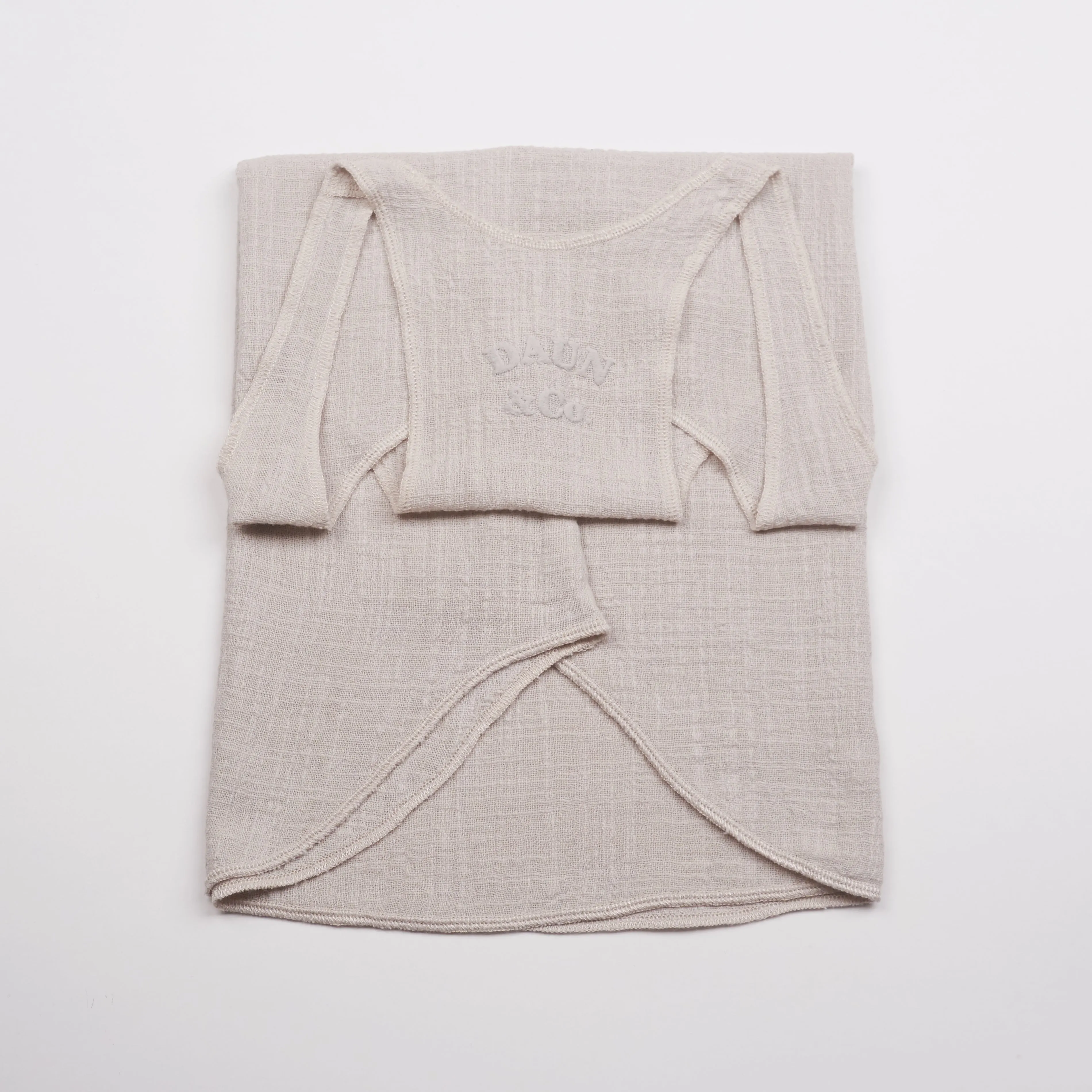 DAUN RACER TANK TOP - Cotton Gauze | Light Grey Greige
