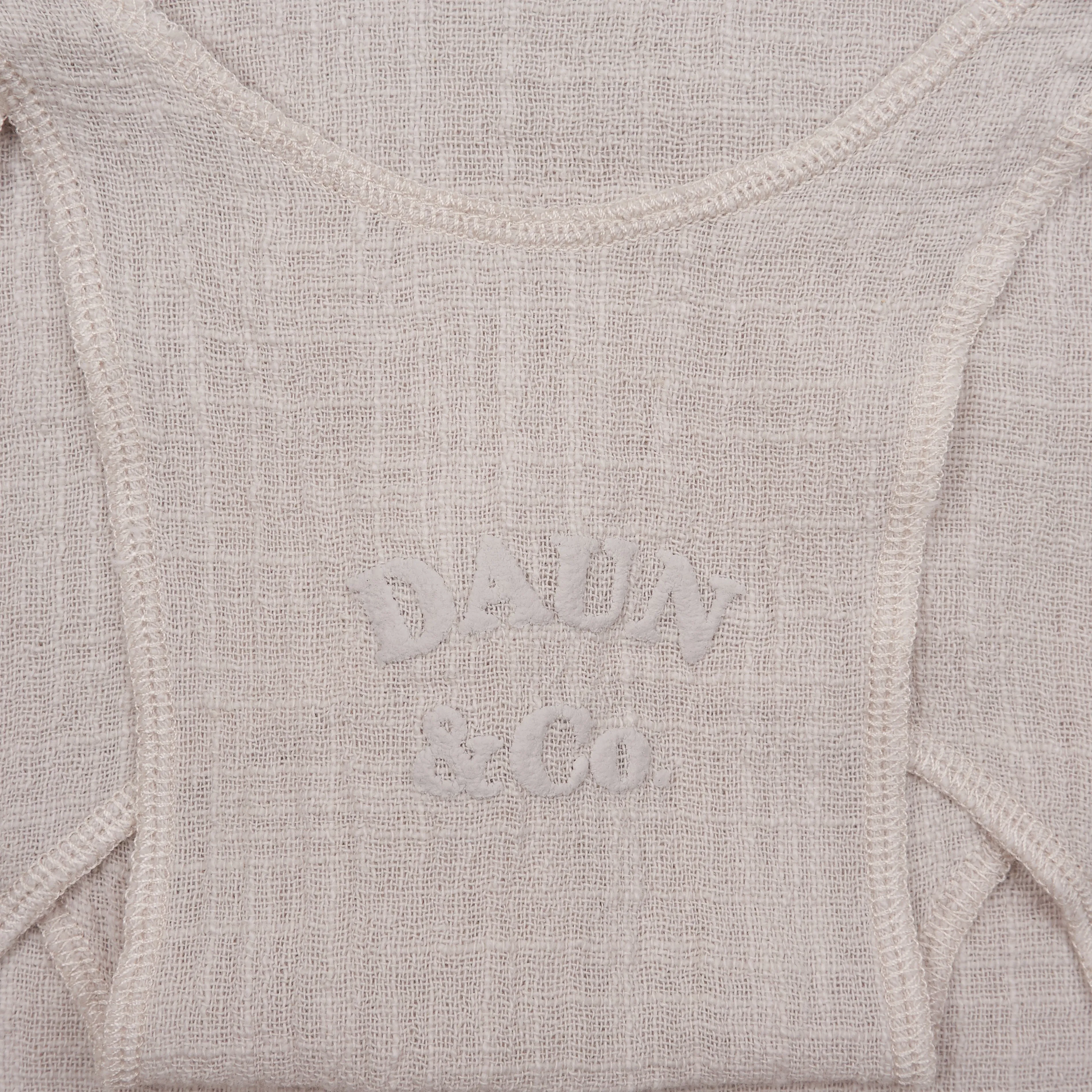 DAUN RACER TANK TOP - Cotton Gauze | Light Grey Greige