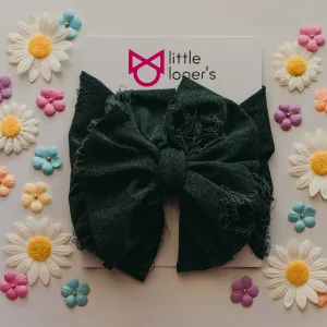 Distressed Black Headwrap