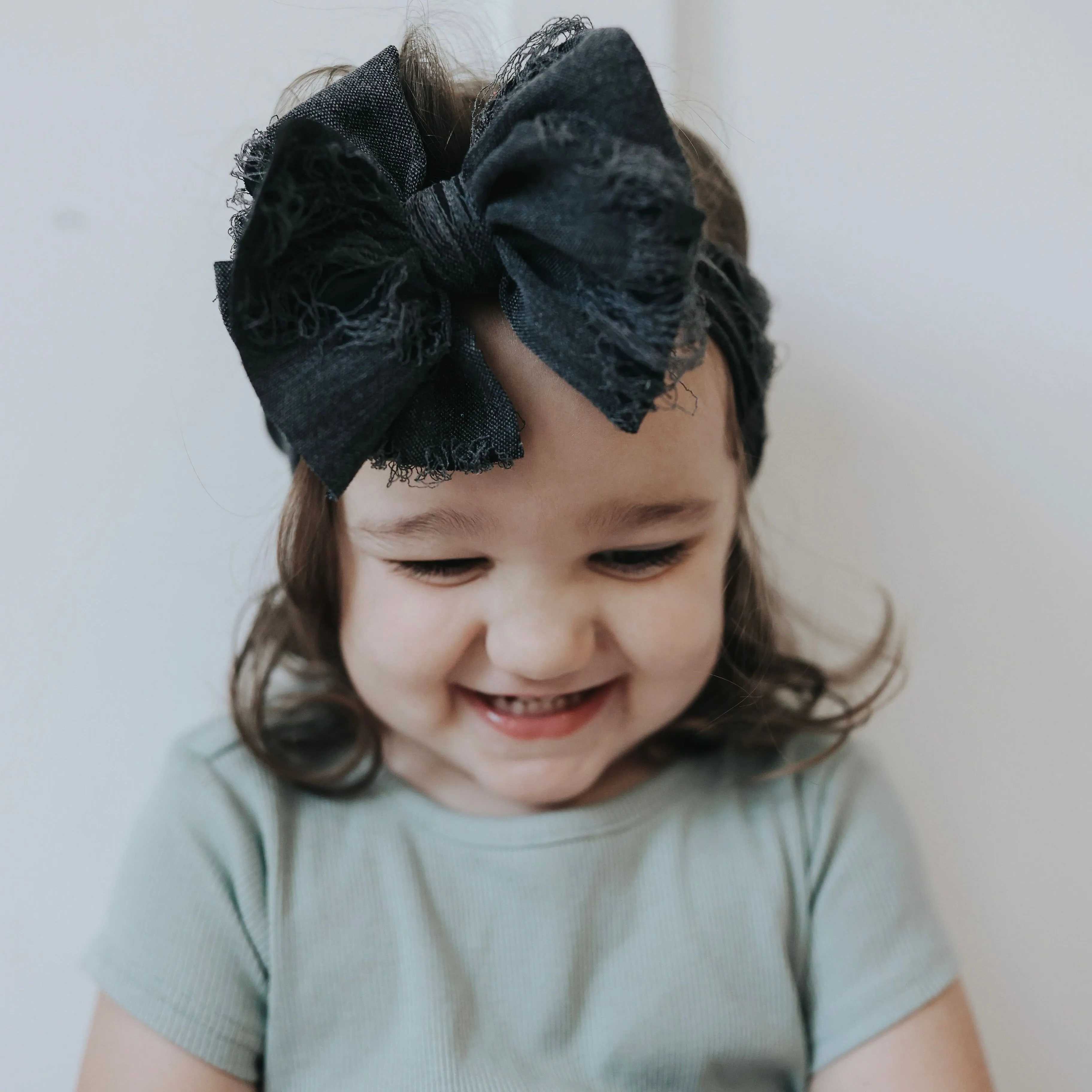 Distressed Black Headwrap