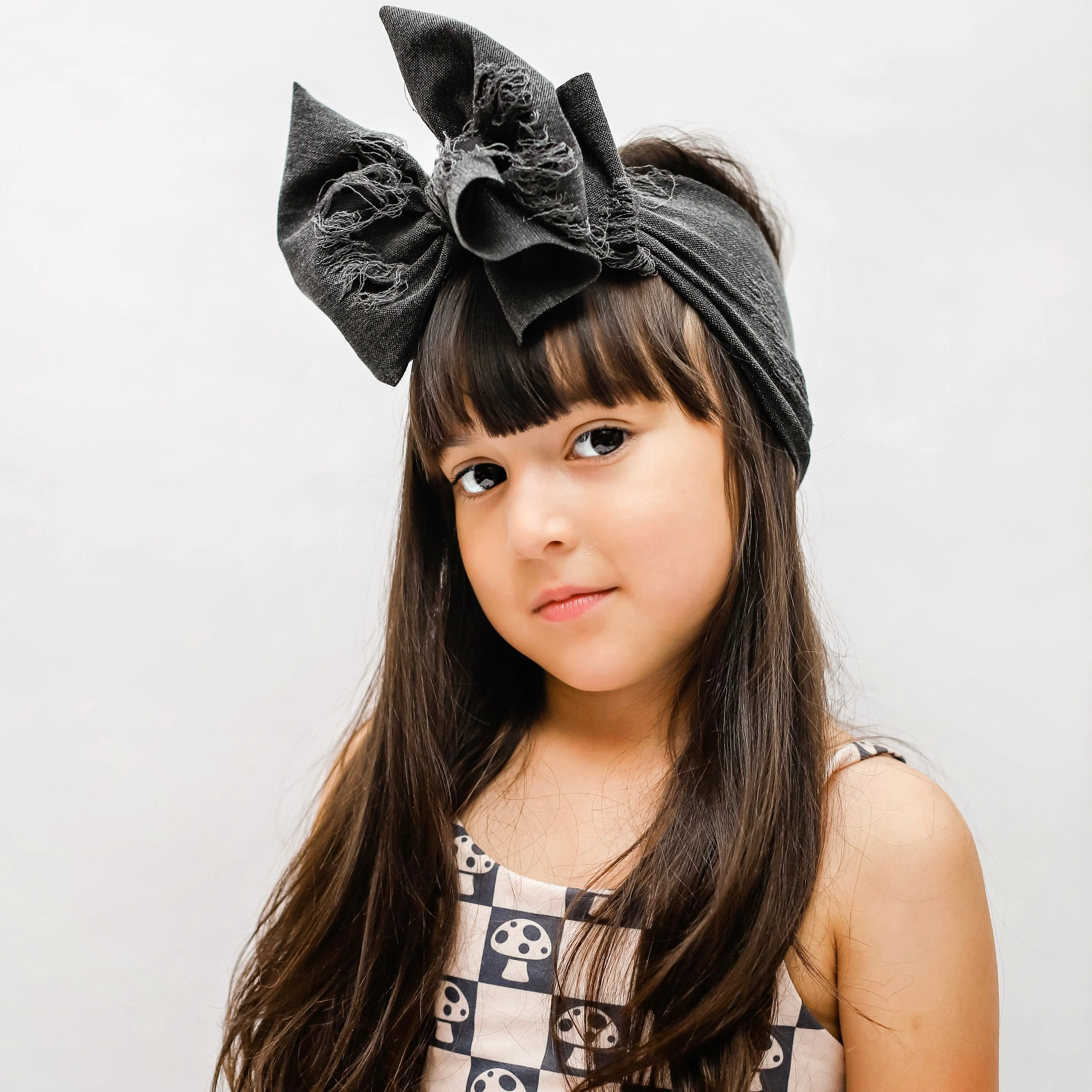 Distressed Black Headwrap