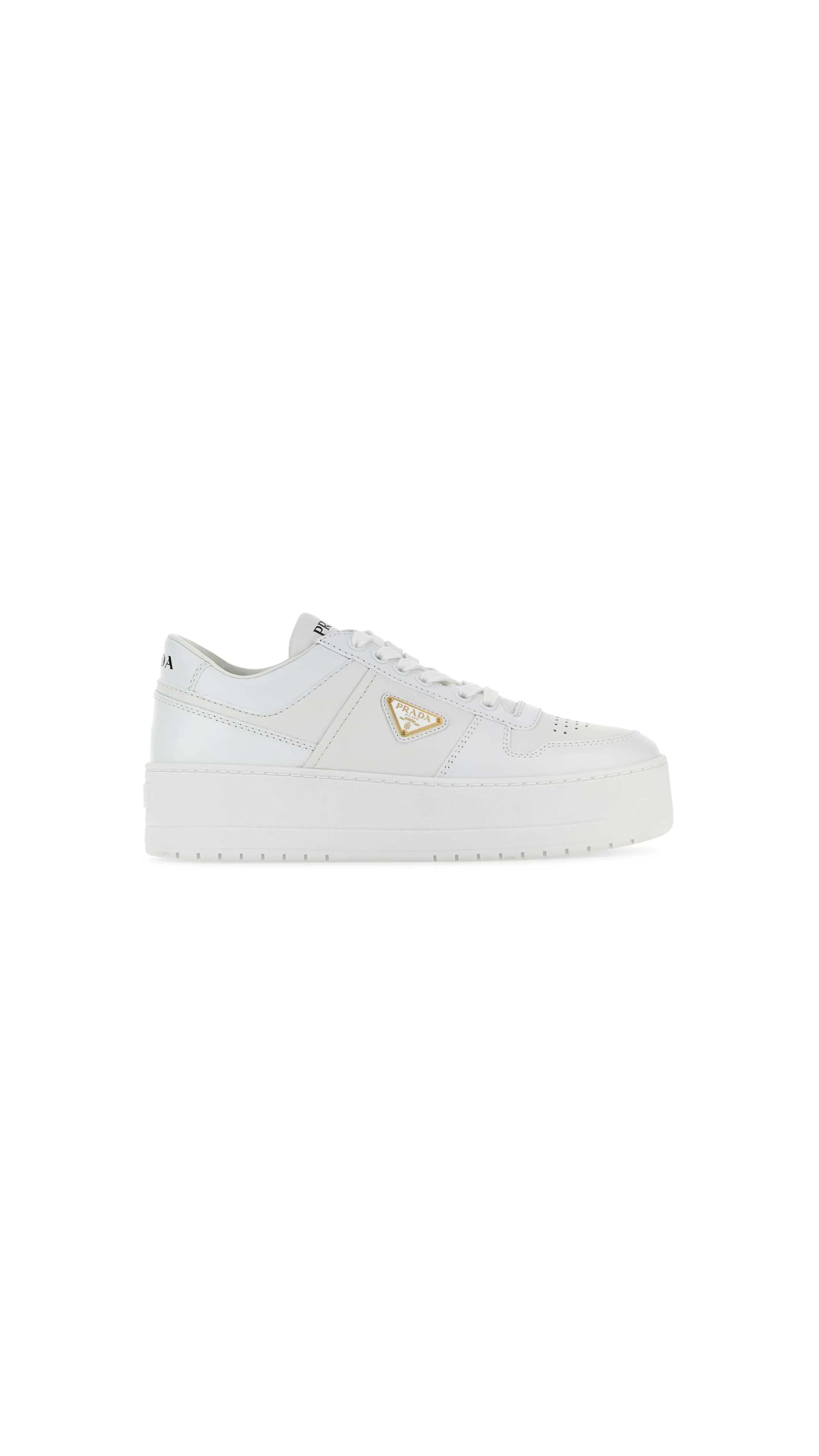 Downtown Bold Leather Sneakers - White