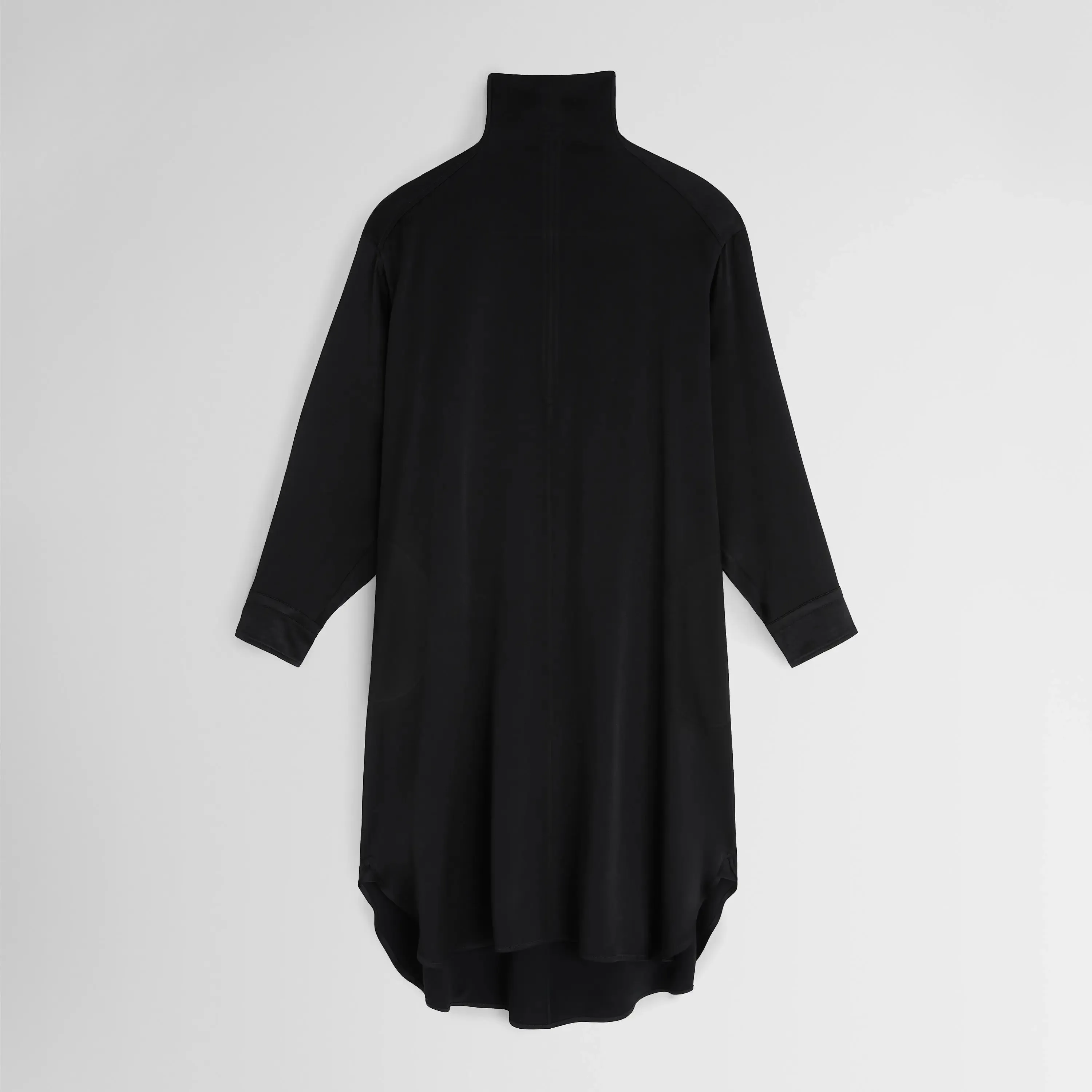 DRESS | black satin back crepe