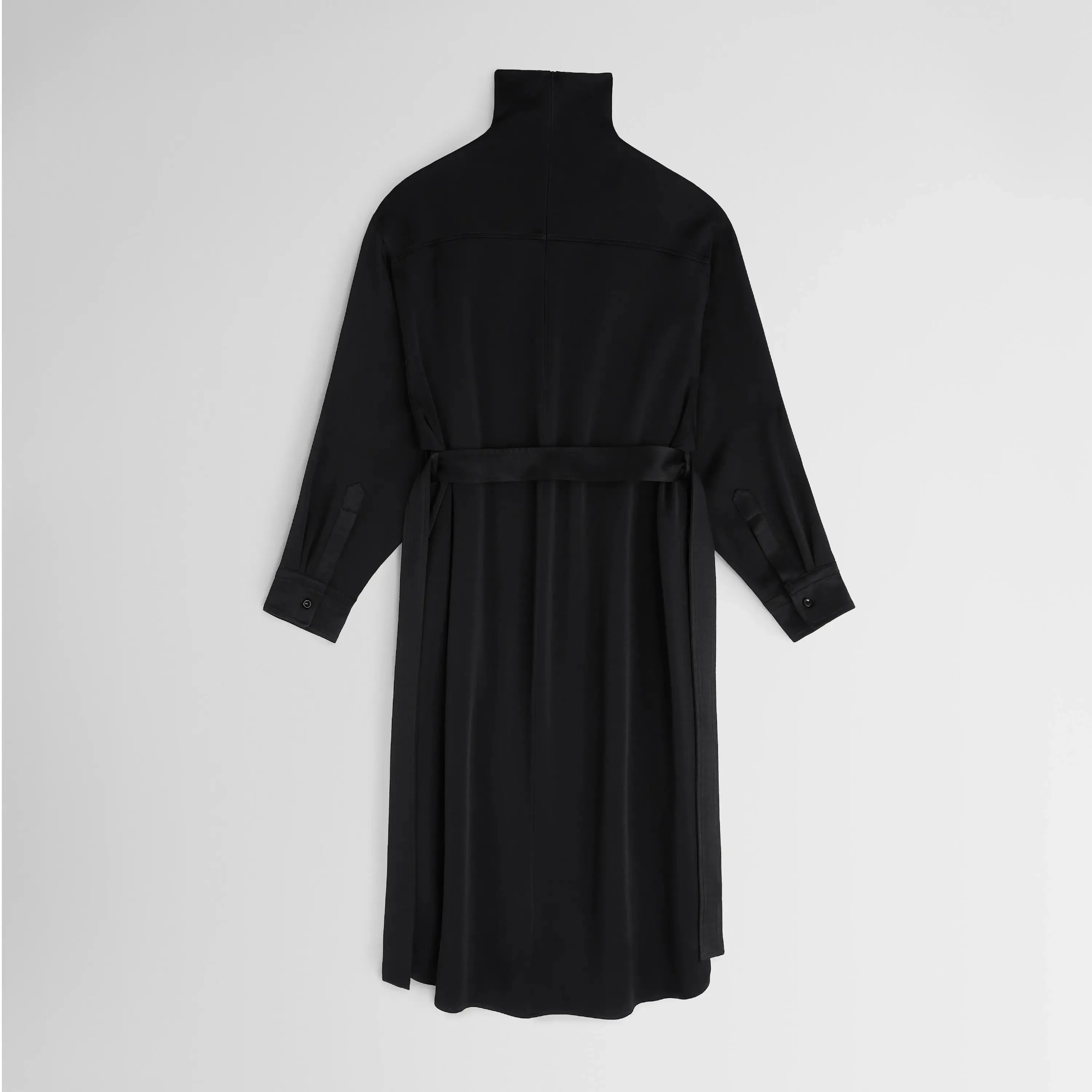 DRESS | black satin back crepe