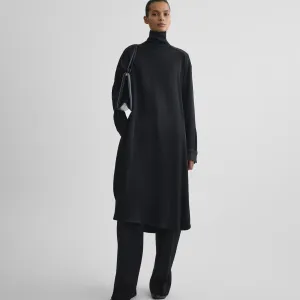 DRESS | black satin back crepe